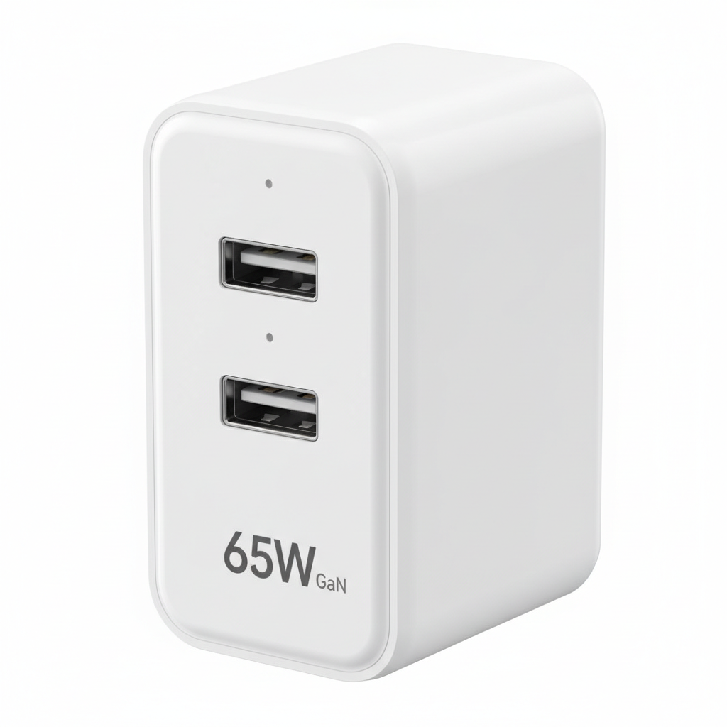 GaN charger ports detail shot