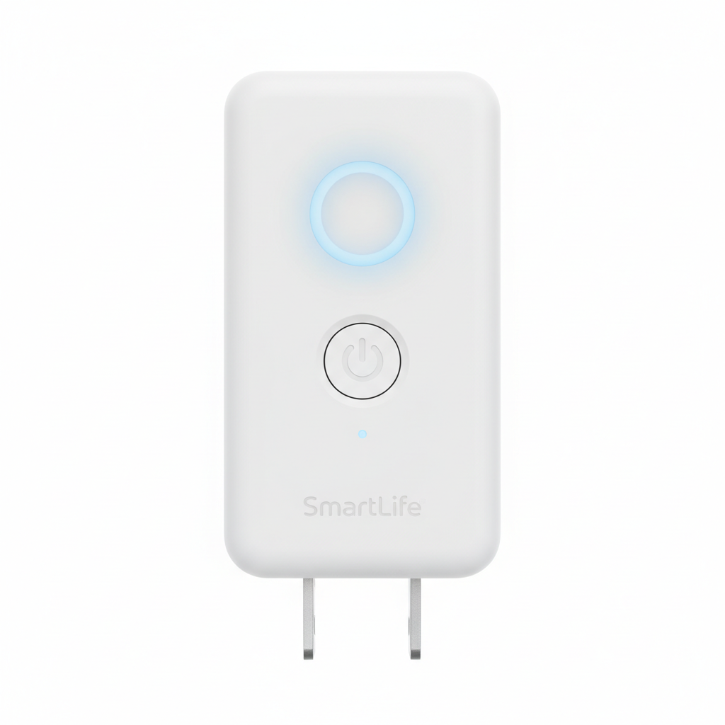 Smart WiFi plug LED indicator detail shot