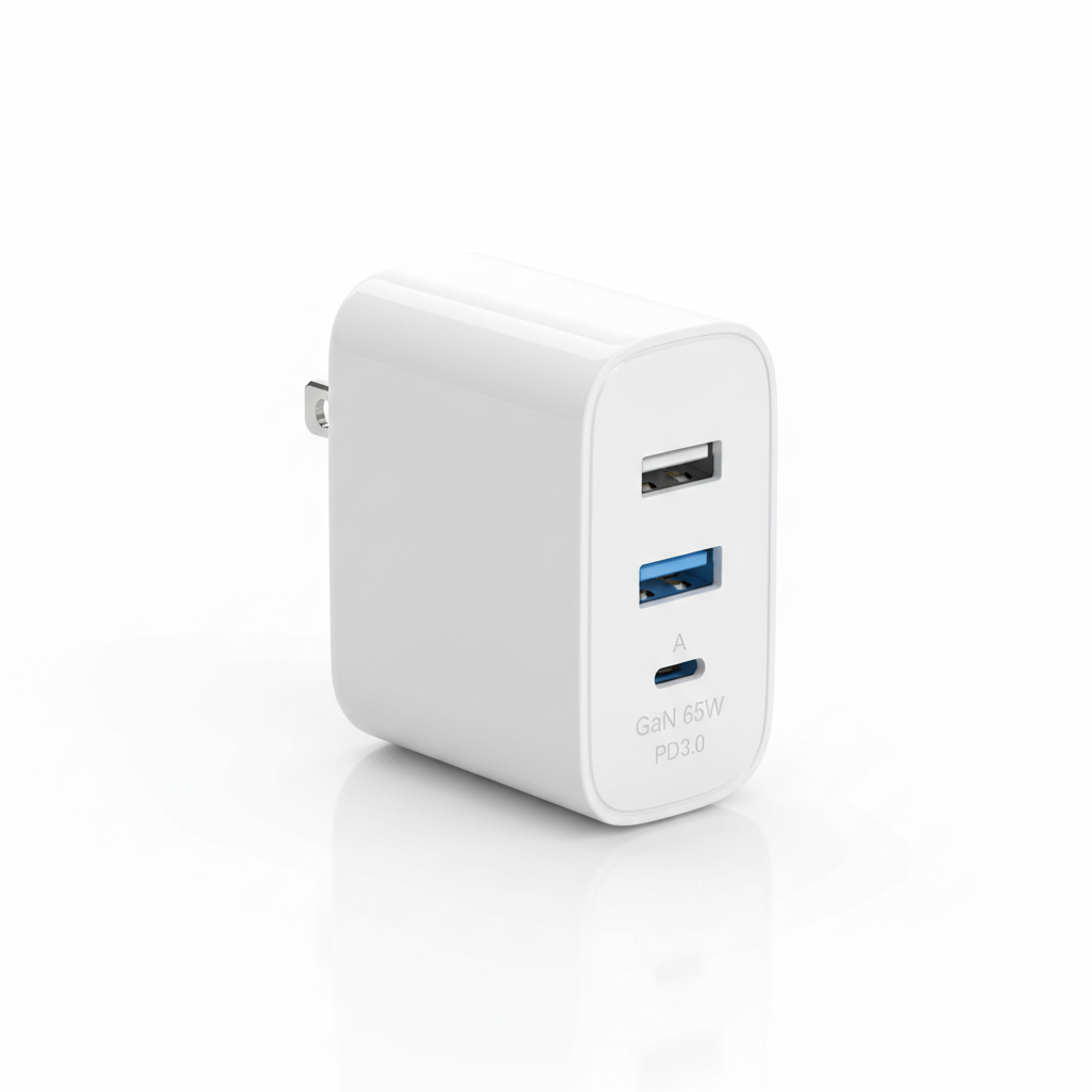 USB-C 65W GaN Fast Charger studio shot