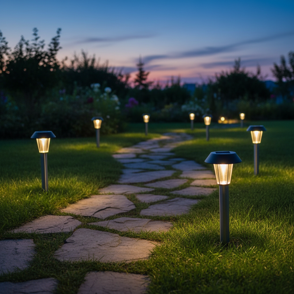 Solar Garden Lights – Set of 8